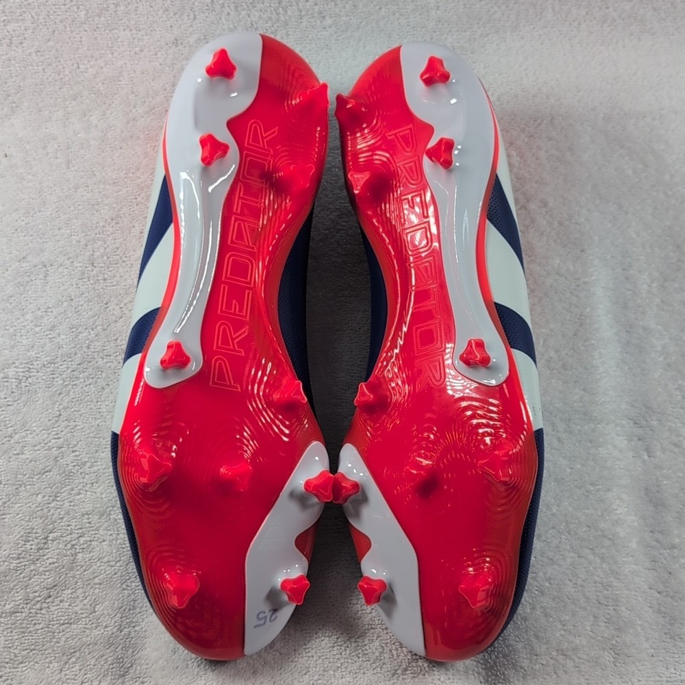 Adidas Predator League Laceless Soccer Cleats Mens 11.5 IF6333 White Blue Orange - Picture 10 of 10